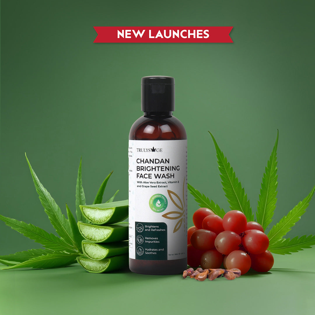 Trulysage Chandan Brightening Face Wash | Sandalwood, Turmeric & Aloe Vera | Removes Dirt & Impurities | Gentle & Hydrating | 100ml