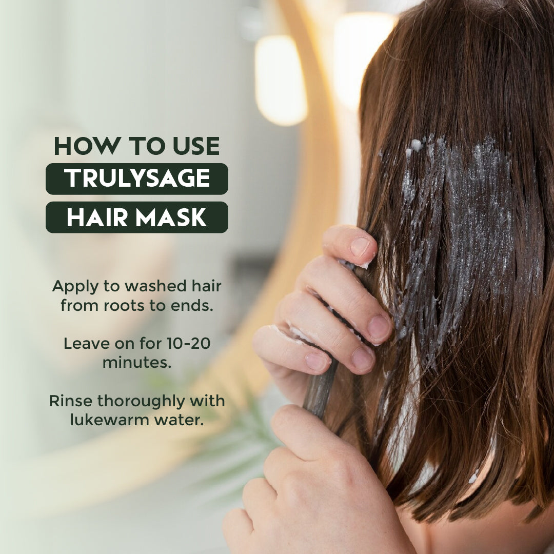 Trulysage Jata Revive Hair Mask | Deep Hydration & Hair Repair | Enriched with Aloe Vera, Flax Seeds & Honey | Controls Frizz & Adds Shine | 200 g