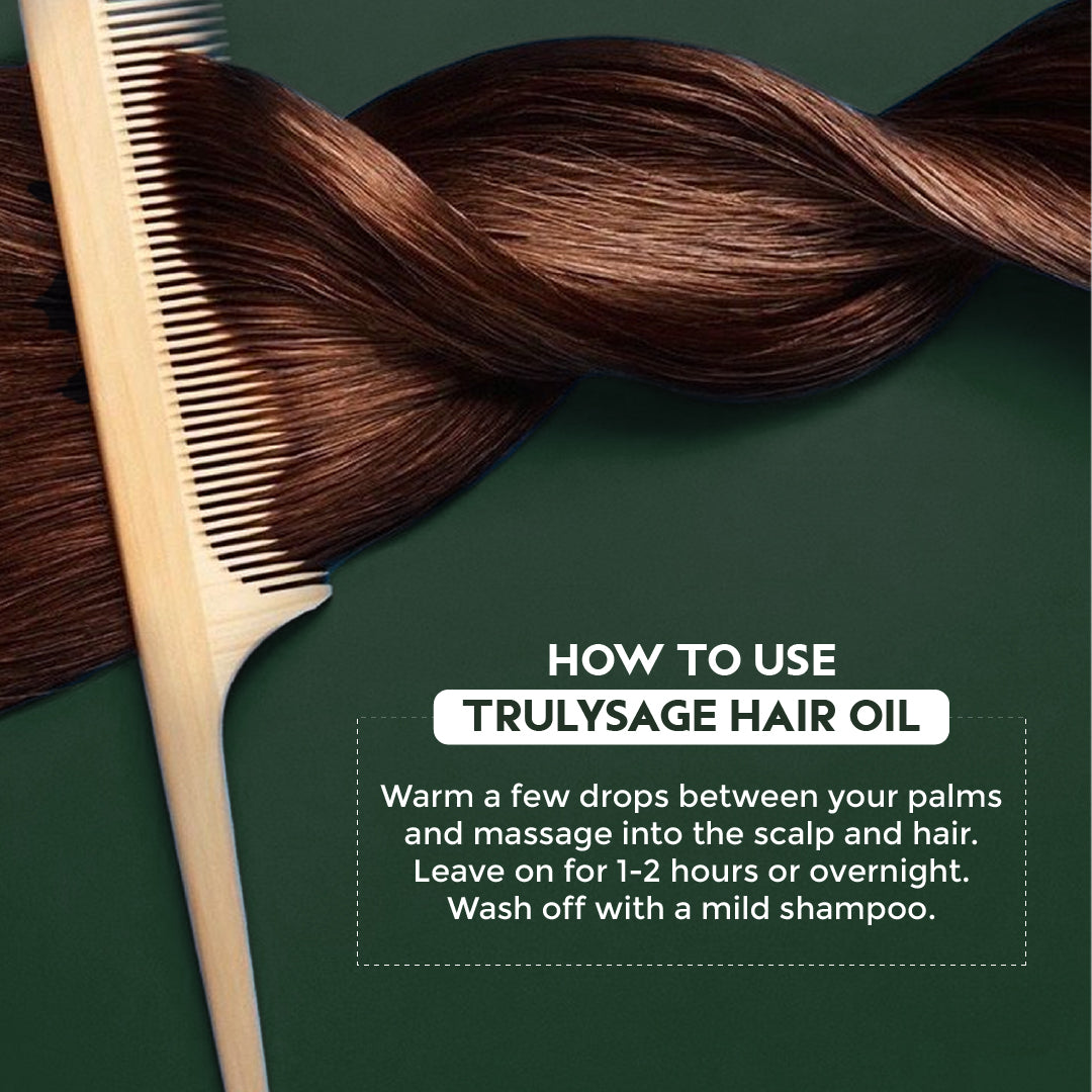 Trulysage Kesh Amrit Taila | Ayurvedic Hair Oil for Hair Growth, Hair Fall Control & Scalp Nourishment | Enriched with Bhringraj, Amla, Neem & Coconut Oil | 200 ml