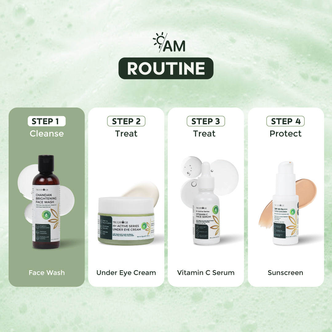 Trulysage Chandan Brightening Face Wash | Sandalwood, Turmeric & Aloe Vera | Removes Dirt & Impurities | Gentle & Hydrating | 100ml