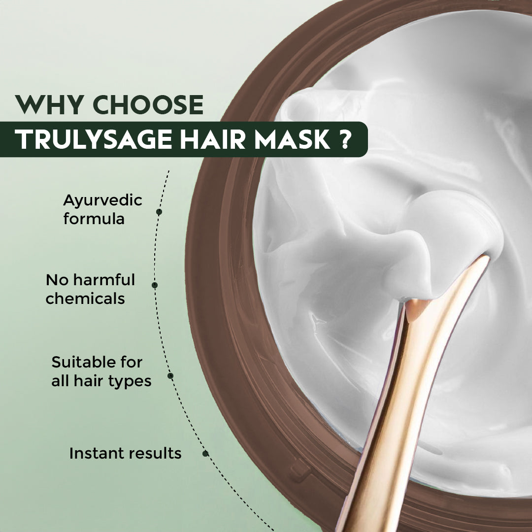 Trulysage Jata Revive Hair Mask | Deep Hydration & Hair Repair | Enriched with Aloe Vera, Flax Seeds & Honey | Controls Frizz & Adds Shine | 200 g