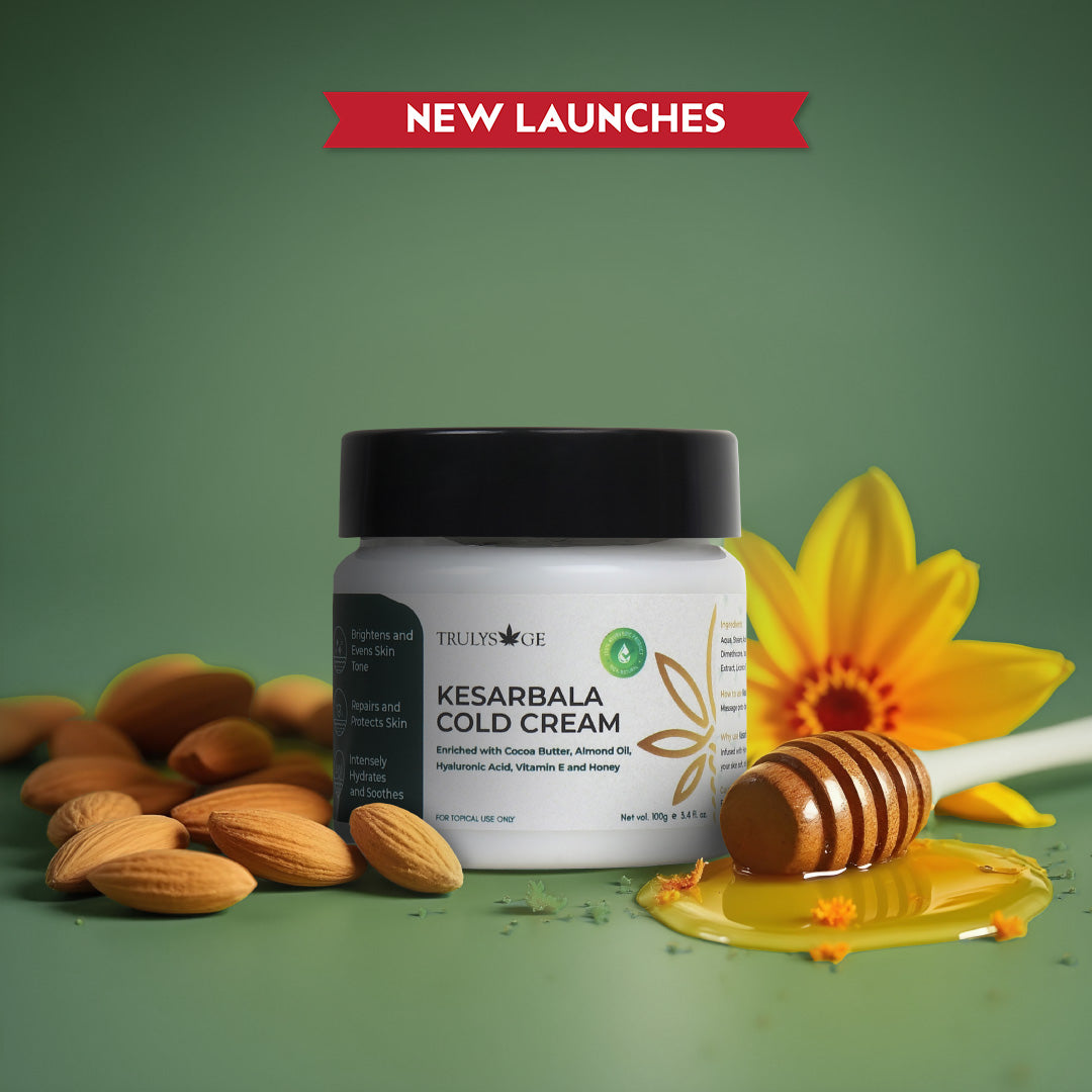 Trulysage Kesarbala Cold Cream | Winter Skincare Essential | Deep Moisturization & Skin Repair | Saffron, Almond Oil & Honey | 100ml
