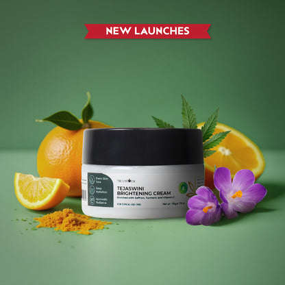 Trulysage Tejaswini Brightening Cream | Saffron, Turmeric &amp; Vitamin C | Reduces Dark Spots &amp; Pigmentation | Deep Hydration &amp; Glow | 50gm